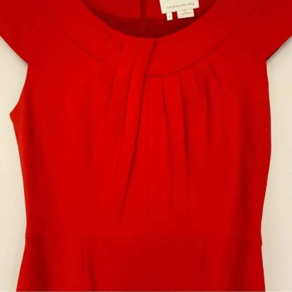 Kate Spade Raya Dress Red Midi Wool Cap Sleeve 8 - Picture 12 of 14